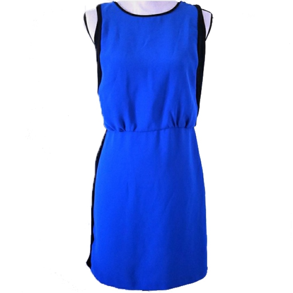 Loft black and blue dress